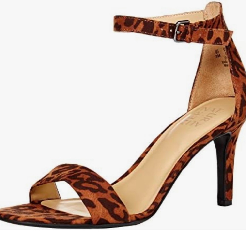 Naturalizer Leah Cheetah Ankle Strap Heeled sandal